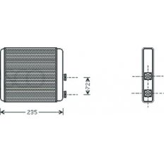 Scambiatore di calore per OPEL ASTRA G dal 1998 al 2004