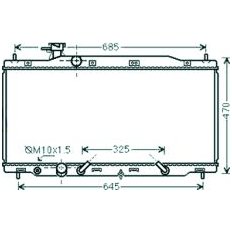 Radiatore acqua per HONDA CR-V dal 2010 al 2012