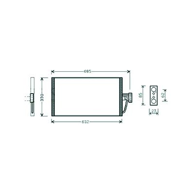 Condensatore per BMW 5 E39 dal 1995 al 2000 Codice OEM 64538375513