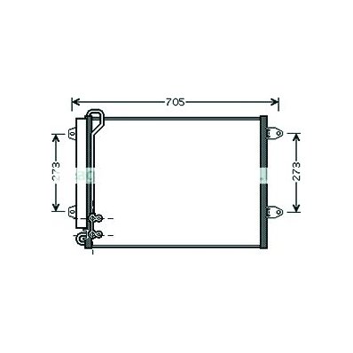 Condensatore per VOLKSWAGEN PASSAT CC dal 2008 al 2012 Codice OEM 3C0820411E