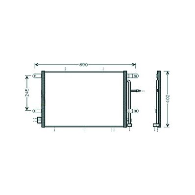 Condensatore per AUDI A4 dal 2004 al 2008 Codice OEM 8E0260401K