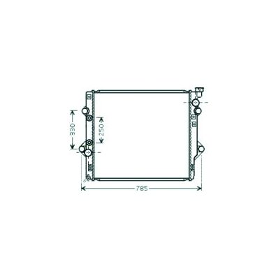 Radiatore acqua per TOYOTA LAND CRUISER dal 2002 al 2009 Codice OEM 1640031350