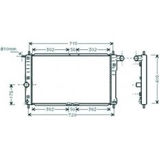 Radiatore acqua per CHEVROLET - DAEWOO NUBIRA dal 2003 al 2005