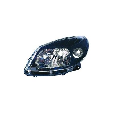 Proiettore nero per DACIA SANDERO dal 2008 al 2012 lato sinistro guidatore Codice OEM 8200526423