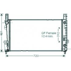 Radiatore acqua per MERCEDES-BENZ A W169 dal 2004 al 2008