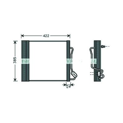 Condensatore per SMART FORTWO dal 1998 al 2002 Codice OEM 0001632V003