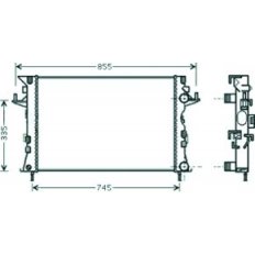 Radiatore acqua per RENAULT LAGUNA dal 2005 al 2007