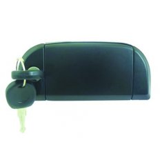 Maniglia esterna anteriore nera liscia c-chiave per VOLKSWAGEN TRANSPORTER T4 CARAVELLE dal 1996 al 2003 lato destro passeggero