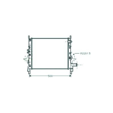 Radiatore acqua per RENAULT TWINGO dal 1993 al 1998 Codice OEM 7701042436