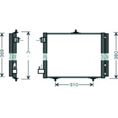 Condensatore per CITROEN C2 dal 2003 al 2008