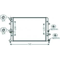 Radiatore acqua per VOLKSWAGEN GOLF PLUS dal 2005 al 2009