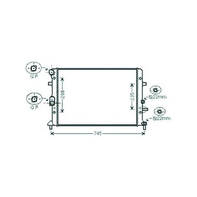 Radiatore acqua per VOLKSWAGEN JETTA dal 2014 Codice OEM 1K0121251L