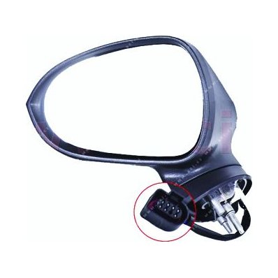 Retrovisore elettrico verniciabile abbattibile per SEAT LEON dal 2009 al 2012 lato sinistro guidatore Codice OEM 1P1857507H