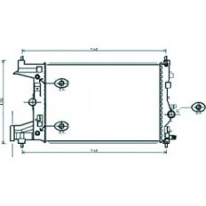 Radiatore acqua per OPEL ASTRA J dal 2009 al 2012