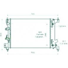 Radiatore acqua per CHEVROLET - DAEWOO AVEO dal 2011 al 2015