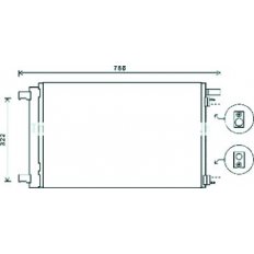 Condensatore per PEUGEOT 308 dal 2007 al 2011