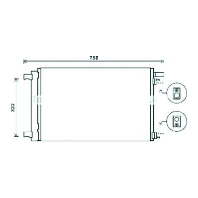 Condensatore per PEUGEOT 308 dal 2007 al 2011 Codice OEM 6455HW