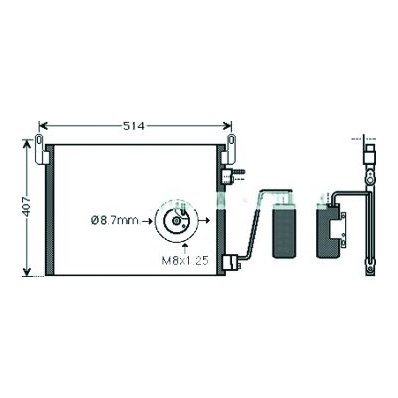 Condensatore per OPEL SIGNUM dal 2003 al 2005 Codice OEM 13106817