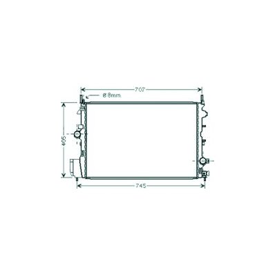 Radiatore acqua per OPEL SIGNUM dal 2005 al 2008 Codice OEM 1300273