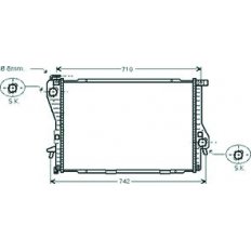 Radiatore acqua per BMW 5 E39 dal 2000 al 2003