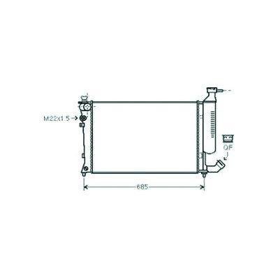 Radiatore acqua per CITROEN XSARA dal 1997 al 2000 Codice OEM 133045