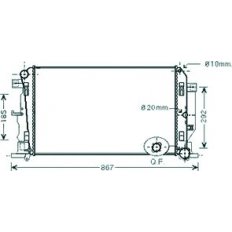 Radiatore acqua per MERCEDES-BENZ SPRINTER dal 2006 al 2013