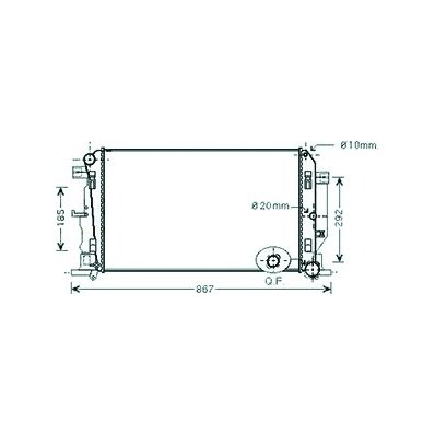 Radiatore acqua per MERCEDES-BENZ SPRINTER dal 2013 al 2018 Codice OEM 9065000202