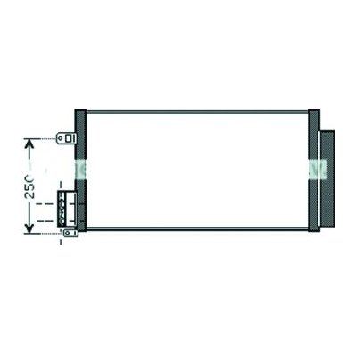 Condensatore per FIAT BRAVO dal 2007 al 2014 Codice OEM 46428863