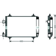 Condensatore per CITROEN C5 dal 2008