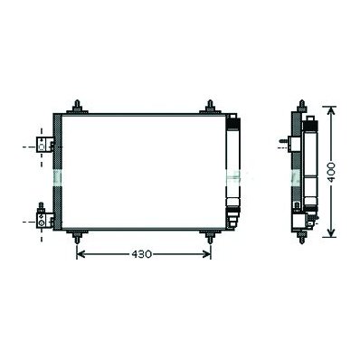 Condensatore per CITROEN C5 dal 2004 al 2008 Codice OEM 6455GY