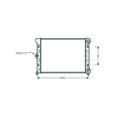 Radiatore acqua per VOLKSWAGEN GOLF  III dal 1991 al 1997 Codice OEM 1H0121253R