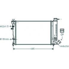 Radiatore acqua per CITROEN ZX dal 1991 al 1997