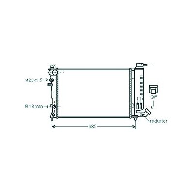 Radiatore acqua per CITROEN ZX dal 1991 al 1997 Codice OEM 1301VQ
