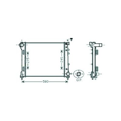 Radiatore acqua per FIAT PANDA dal 2013 Codice OEM 51892706