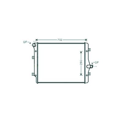 Radiatore acqua per VOLKSWAGEN TOURAN dal 2006 al 2010 Codice OEM 1K0121251AB