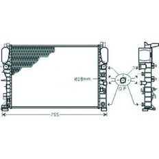 Radiatore acqua per MERCEDES-BENZ E dal 2002 al 2006