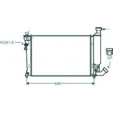 Radiatore acqua per CITROEN ZX dal 1991 al 1997