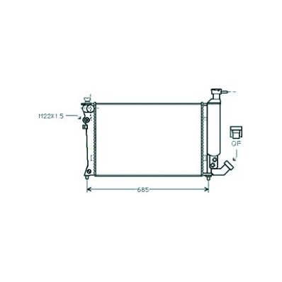 Radiatore acqua per CITROEN ZX dal 1991 al 1997 Codice OEM 96050670