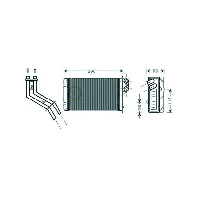 Scambiatore di calore per RENAULT SCENIC dal 1996 al 1999 Codice OEM 7701204992