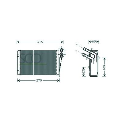 Scambiatore di calore per RENAULT CLIO dal 1998 al 2001 Codice OEM 7701044790