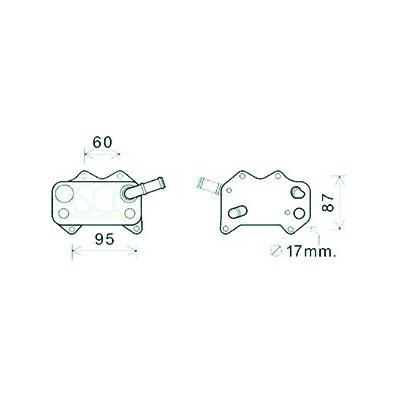 Radiatore olio per AUDI A3 dal 2003 al 2005 Codice OEM 06D117021C