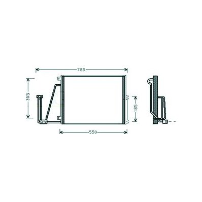 Condensatore per OPEL VECTRA B dal 1995 al 1999 Codice OEM 1850051