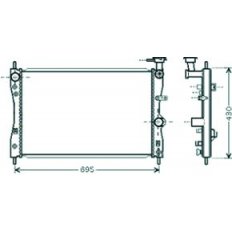 Radiatore acqua per MITSUBISHI COLT dal 2004 al 2008