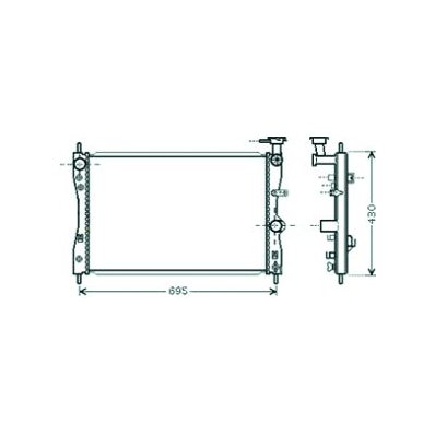 Radiatore acqua per MITSUBISHI COLT dal 2004 al 2008 Codice OEM MN130393