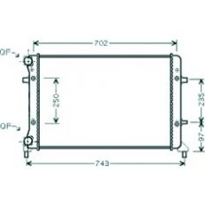Radiatore acqua per VOLKSWAGEN TOURAN dal 2003 al 2006