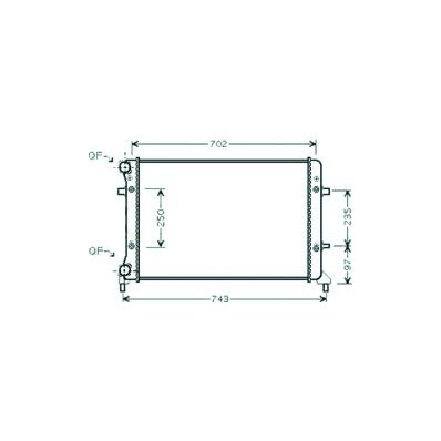 Radiatore acqua per VOLKSWAGEN TOURAN dal 2003 al 2006 Codice OEM 1K0121251AK