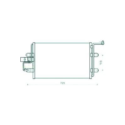 Condensatore per AUDI A3 dal 2000 al 2003 Codice OEM 1J0820411B