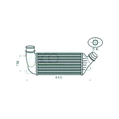 Intercooler per CITROEN C8 dal 2002 al 2014 Codice OEM 0384P2