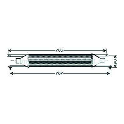 Intercooler per FIAT PUNTO dal 2009 al 2012 Codice OEM 55702237