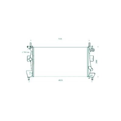 Radiatore acqua per FORD C-MAX dal 2010 al 2015 Codice OEM 1727475